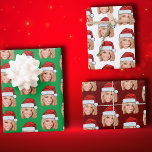 Customised Face Santa Hat Funny Christmas Wrapping Paper Sheet<br><div class="desc">Customised Face Santa Hat Funny Christmas, Replace the face of this elf with your favourite photo (make sure to crop as much to the face as possible and use an app to remove the background) and personalise this funny Christmas Holiday Wrapping Paper with your kid, husband, or boyfriend on it!...</div>