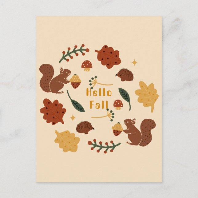 Customised Fall Forest Postcard (Front)