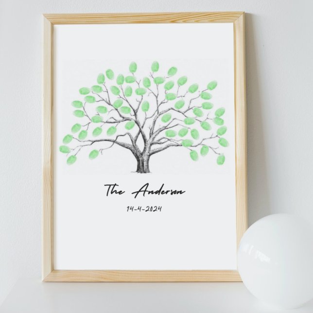 Customised Family Finger Prints Tree Poster (Creator Uploaded)