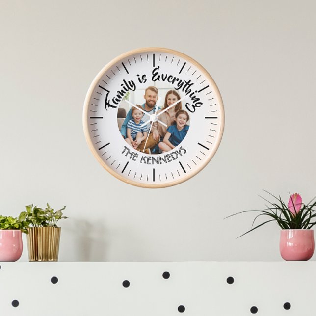 Customised Family Name Family Quote Family Photo  Clock (Creator Uploaded)