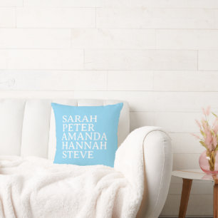 Customised Family Name Minimal Monogram Stylish  Cushion