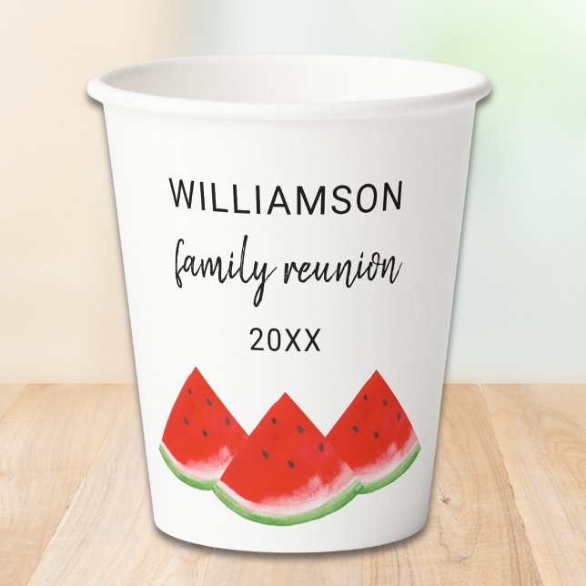 Customised Family Reunion Red Watermelon Paper Cups (Creator Uploaded)