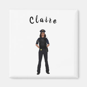 Customised Female Law Enforcer Magnet