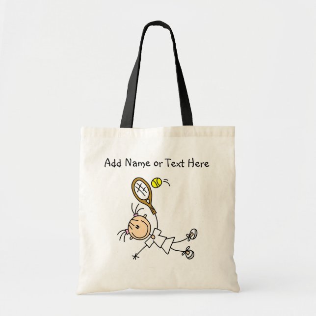 Customised Female Tennis Player Tote  Bag (Front)