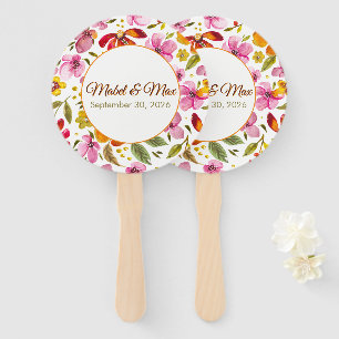 Customised Finally Spring Watercolor Floral Hand Fan