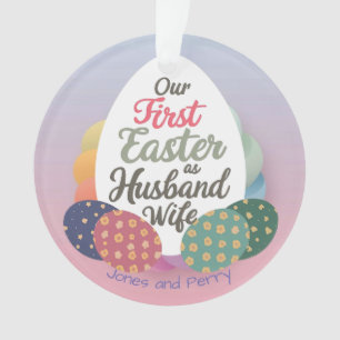 Customised First Easter as couple Ornament