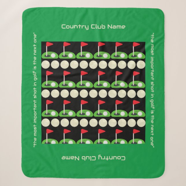Customised Fleece Blanket for Golfers  (Front)