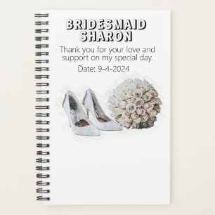 Customised Floral Bridesmaid Gift  Planner