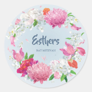 Customised Floral Round Labels