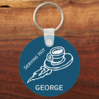 Customised Flying Coffee Saucer Navy