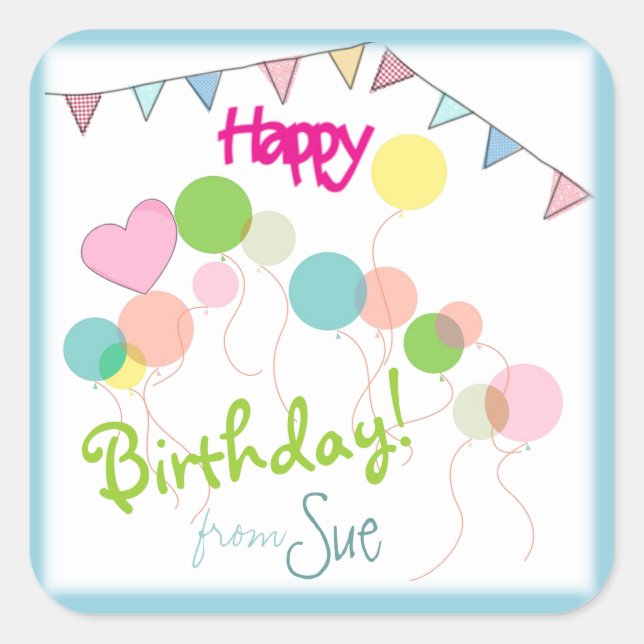 Customised Funday-Birthday Stickers (Front)