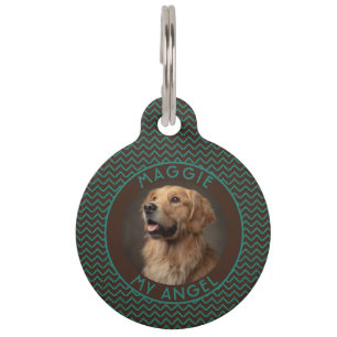 Customised Fur Parent Gift Chevron Symmetry Pet Tag