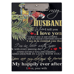 Customised Gift For Family To My Husband Present Clipboard