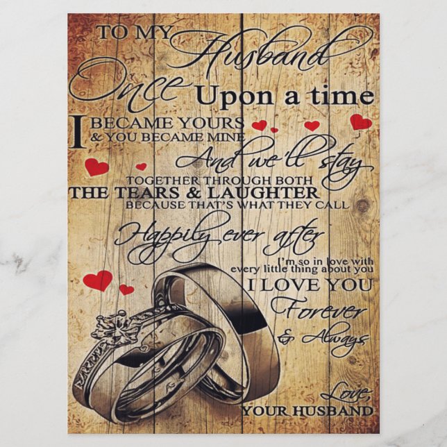 Customised Gift For Family | To My Husband Present Menu (Front)