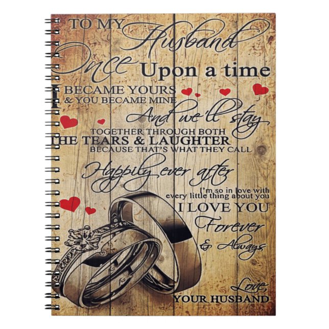Customised Gift For Family | To My Husband Present Notebook (Front)