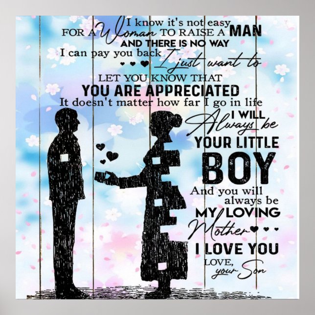 Customised Gift For Mum, Cute Quotes Present, Poster (Front)