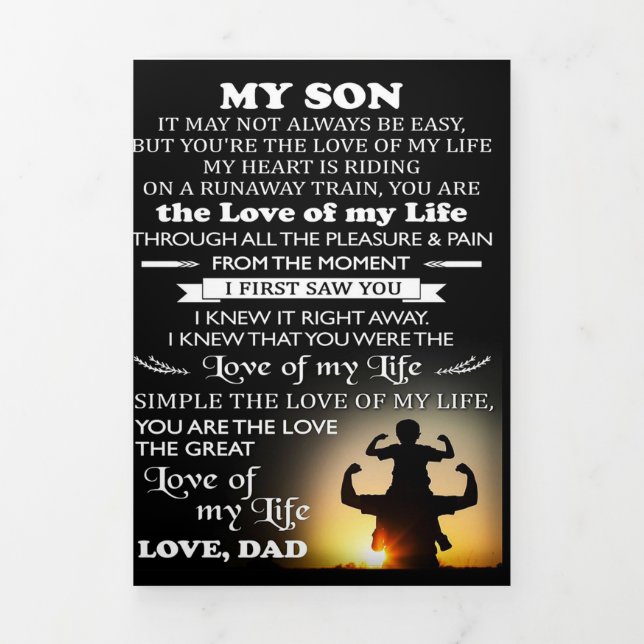 Customised Gift For Son | Best gift for kid Tri-Fold Announcement (Cover)
