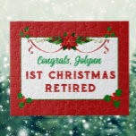 Customised Gift! Retirement Christmas Puzzle<br><div class="desc">Retiree gift idea</div>