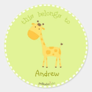 Customised*Giraffe Stickers Book