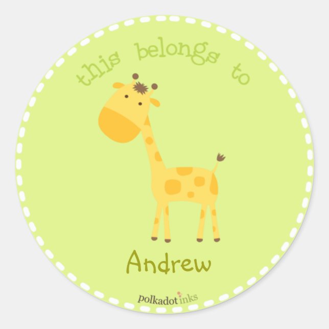 Customised*Giraffe Stickers Book (Front)
