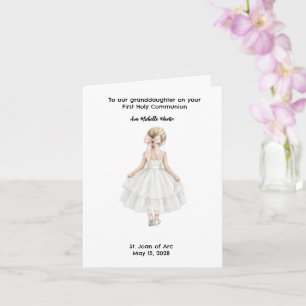 Customised Girls First Holy Communion  Card