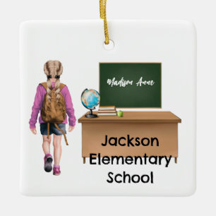Customised Girls School Christmas Ornament