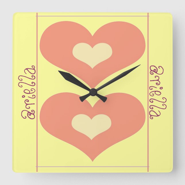 Customised Girly Clock (Front)