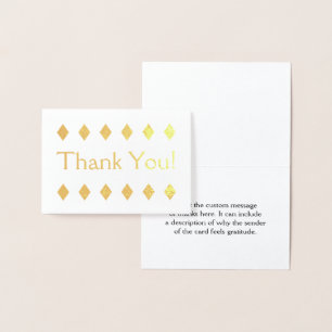 Customised Gold Foil "Thank You!" Card
