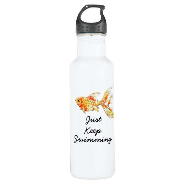Customised Goldfish Art Water Bottle (Front)