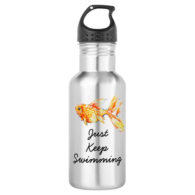 Customised Goldfish Art Water Bottle (Front)