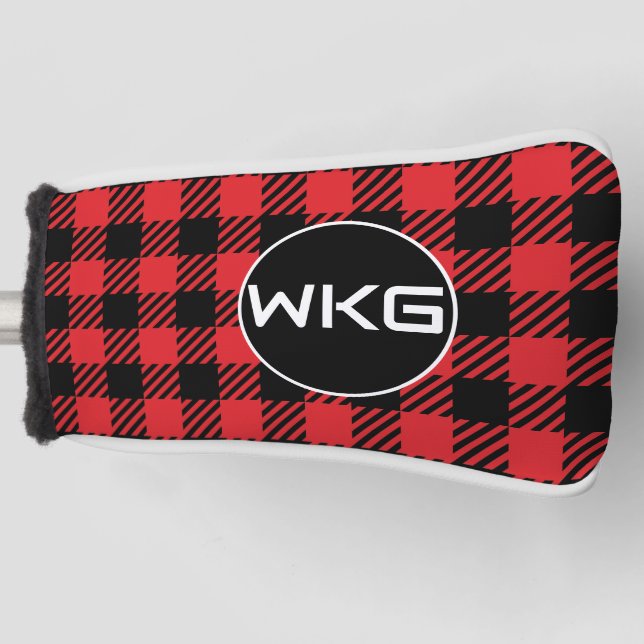 Customised Golf Blade Putter Cover with Initials (Front)