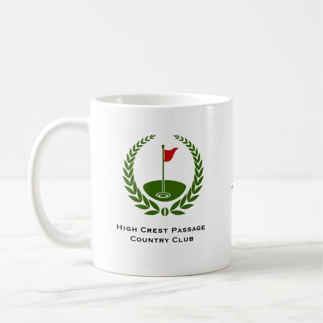 Customised Golf Club Commemorative Coffee Mug (Left)