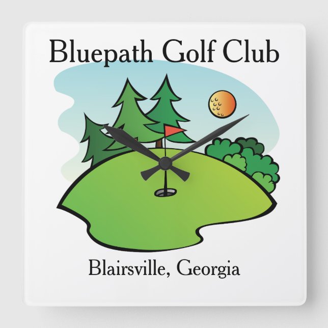 Customised Golf Club Wall Clock (Front)