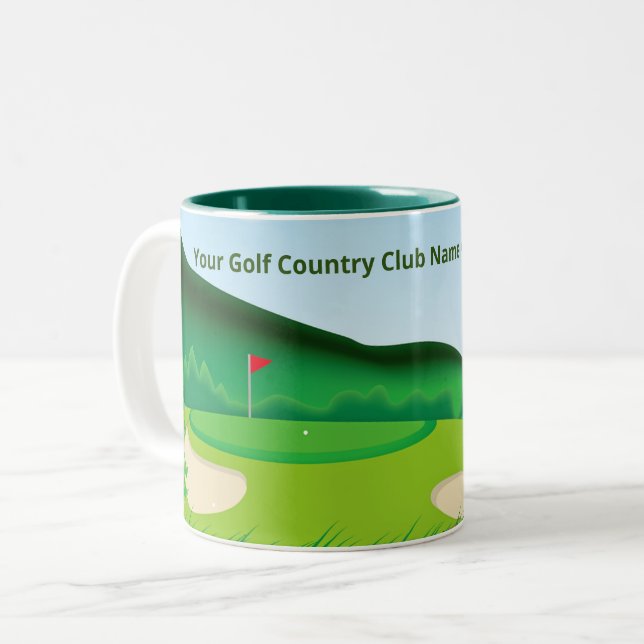 Customised Golf Coffee Mug for Women Golfers  (Front Left)