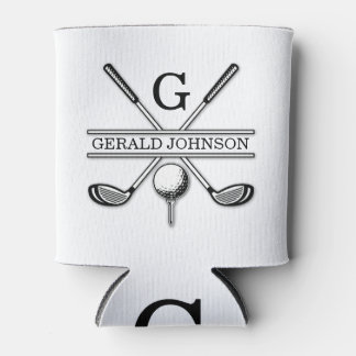 Customised Golf Monogram Design Can Cooler