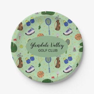 Customised Golf Theme Paper Plate
