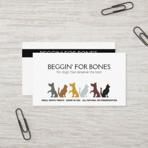 Customised Gourmet Dog Treats Bakery Business Card