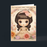 Customised Great Granddaughter Birthday Poem Card<br><div class="desc">Personalise your own greeting and even your poem for your great granddaughter. They are hard cards to find, but not here! Adorable birthday cake is perfect for your beloved little one. Personalise it using our Design Tool on the front, inside left, and inside right. Be sure to change the name...</div>