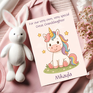 Customised Great Granddaughter Birthday Poem Card