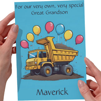 Customised Great Grandson Birthday Poem Card