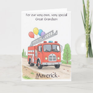 Customised Great Grandson Child Birthday Poem Card