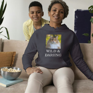 Customised Grey Tortoiseshell Norwegian Forest Cat Hoodie