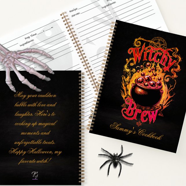 Customised Halloween Gothic Witch Brew Food Recipe Notebook (Creator Uploaded)