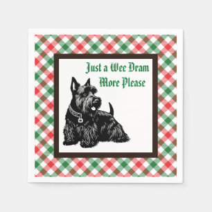 Customised Holiday Scottish Terrier Napkin