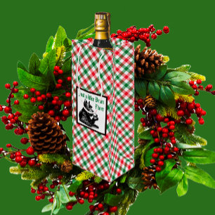 Customised Holiday Scottish Terrier Wine Gift Bag