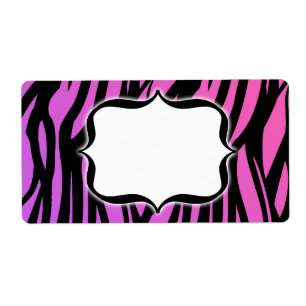 Customised Hot Zebra Blank Label