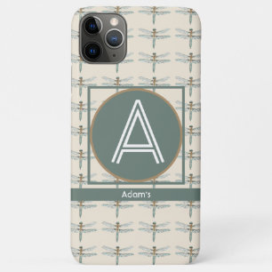 CUSTOMISED INITIAL & NAME DRAGONFLY PATTERN Case-Mate iPhone CASE