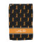 Customised Initials Golfer Black Pattern Orange