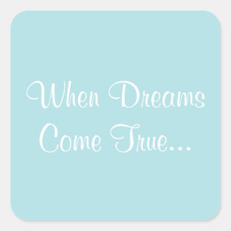 Customised Invites Powder Blue Square Sticker