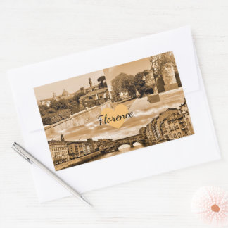 Customised Italy Florence Photography Rectangular Sticker